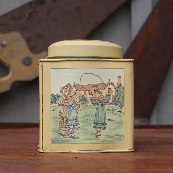 The Kate Greenaway Collection Decorative Canister Tin Children Outside - Picture 2 of 10